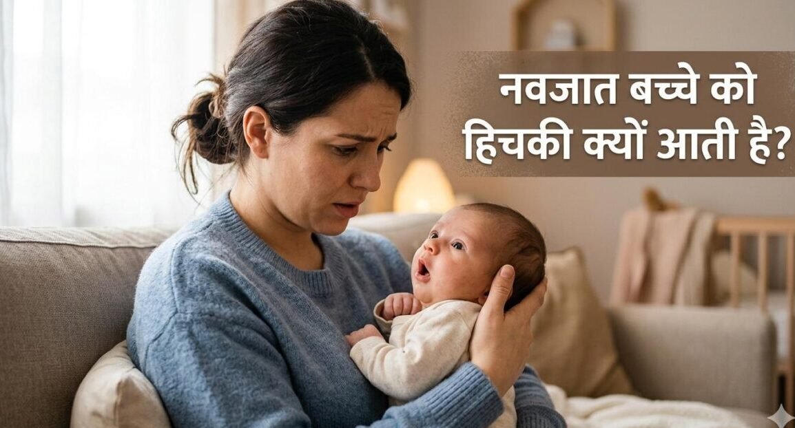 नई माँ अपने नवजात बच्चे की हिचकी को लेकर परेशान