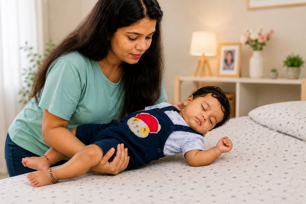 बच्चे को Deep Sleep में बिस्तर पर कैसे रखें