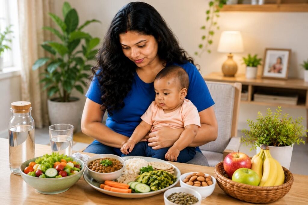 Breastfeeding Mother के लिए पौष्टिक Indian Diet Plate