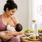 Breastfeeding कराने वाली माँ स्वस्थ जीवनशैली अपनाकर सुरक्षित तरीके से वजन कम करती हुई