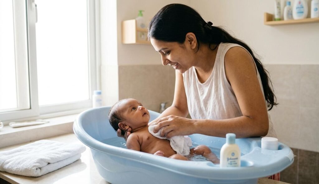 नवजात शिशु की गर्मियों में देखभाल और bathing tips