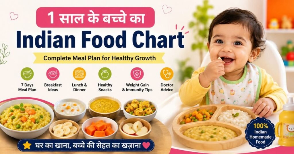 1 साल के बच्चे का Indian Food Chart और Healthy Meal Plan