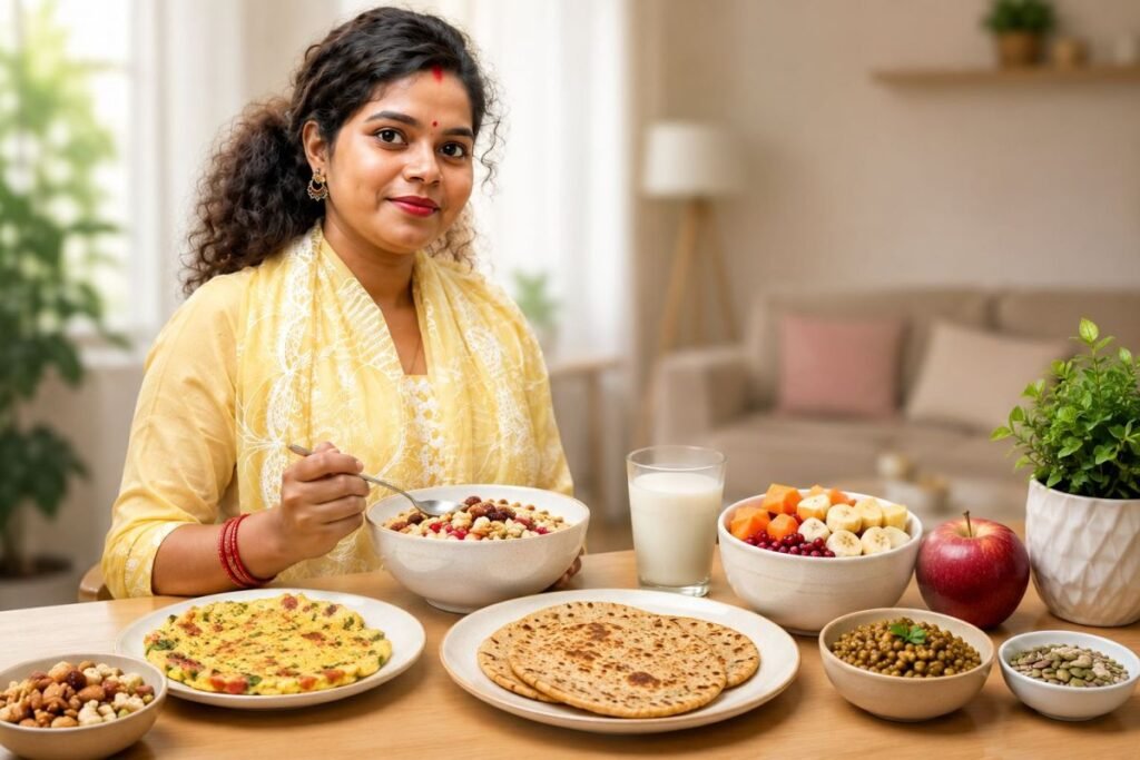नई माँ के लिए हेल्दी नाश्ता और पौष्टिक भोजन